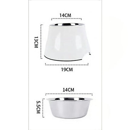 Elevated Pet Feeding Bowl with Stainless Steel Inner - Promotes Healthy Digestion & Reduces Neck Strain(Green)