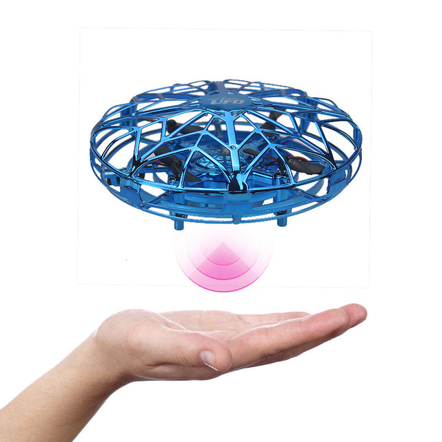 Hand-Controlled UFO Mini Drone with LED Lights & Obstacle Avoidance(blue) – product detail