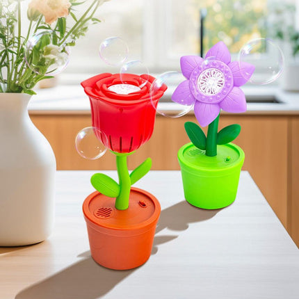 Electric Flower Bubble Machine with Music – design and finish