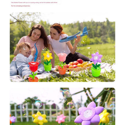 Electric Flower Bubble Machine with Music – shape and profile