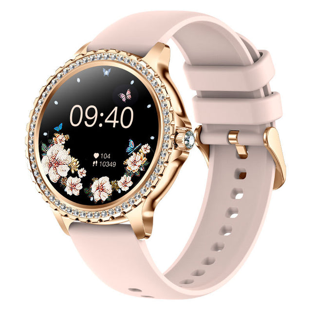 Elegant Women's Smartwatch HD Touchscreen Bluetooth Calls Health Monitoring(gold) V888-ELOSUNG25992