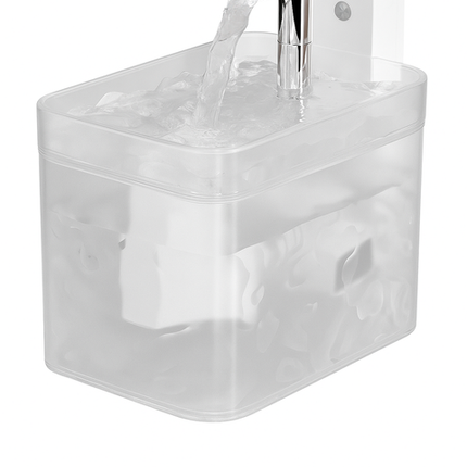 Matte White Wireless Sensor Pet Water Fountain - 1.5L Automatic Filtered Dispenser
