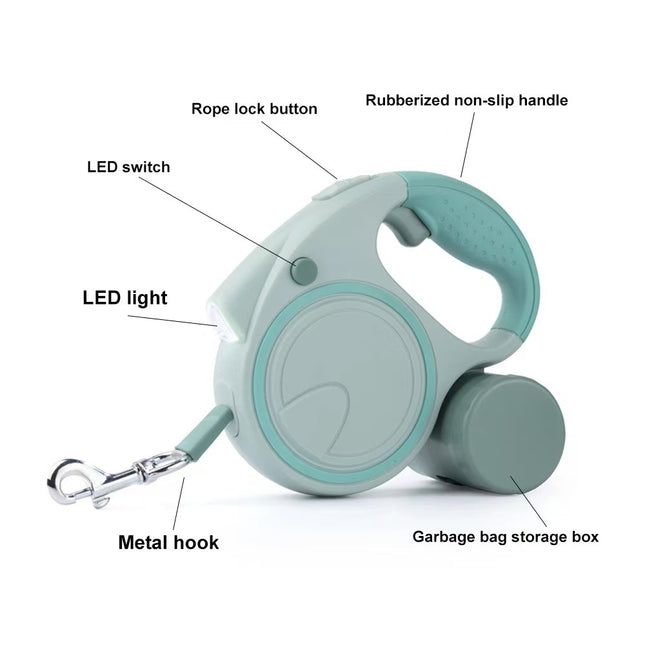 Green 3M Retractable Dog Leash – product detail