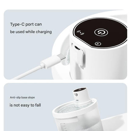 Black Wireless Automatic Pet Water Fountain - 2.2L Motion Sensor Dispenser