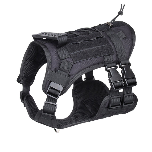 Black Tactical Dog Training Harness