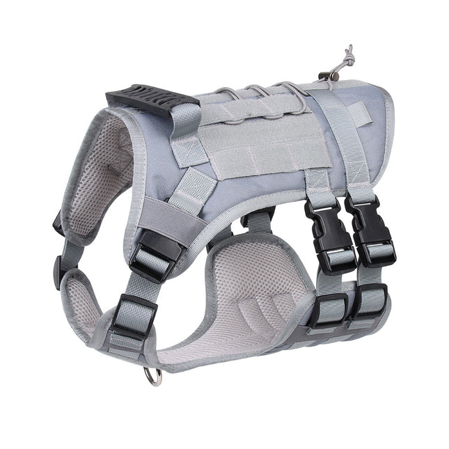 Gray Tactical Dog Training Harness