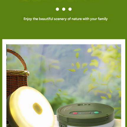 Rechargeable LED Camping Light with 10m Retractable String Light (Warm White)