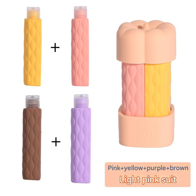 Light pink suit Silicone Travel Bottles Set (4 Pack 60ml)
