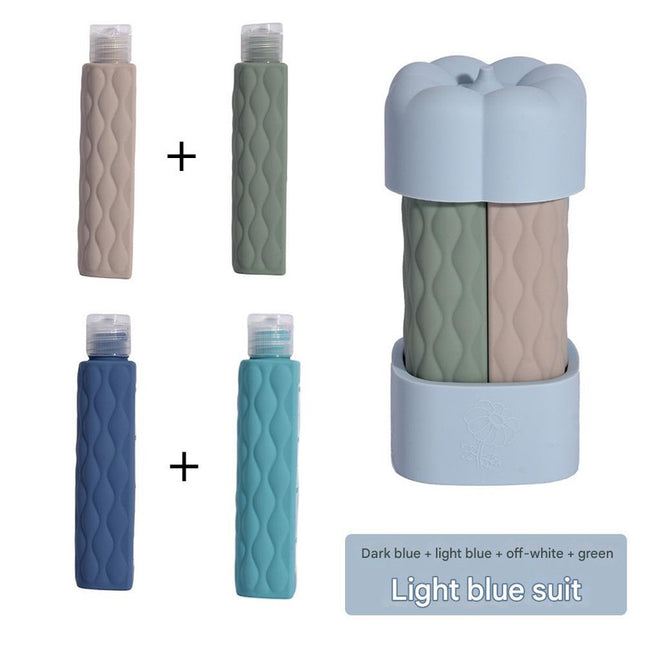 Light blue suit Silicone Travel Bottles Set (4 Pack 60ml)