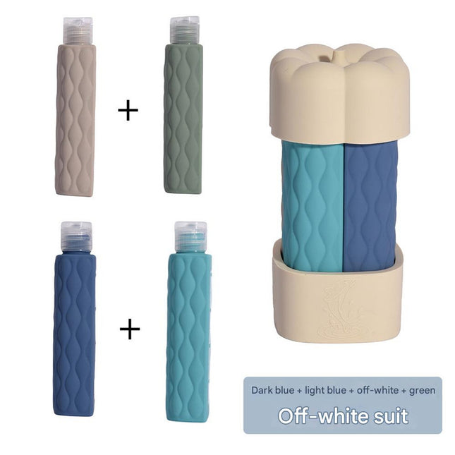 Beige suit Silicone Travel Bottles Set (4 Pack 60ml)