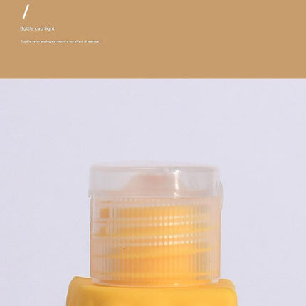 Beige suit Silicone Travel Bottles Set (4 Pack, 60ml) - Leakproof Refillable & Squeezable