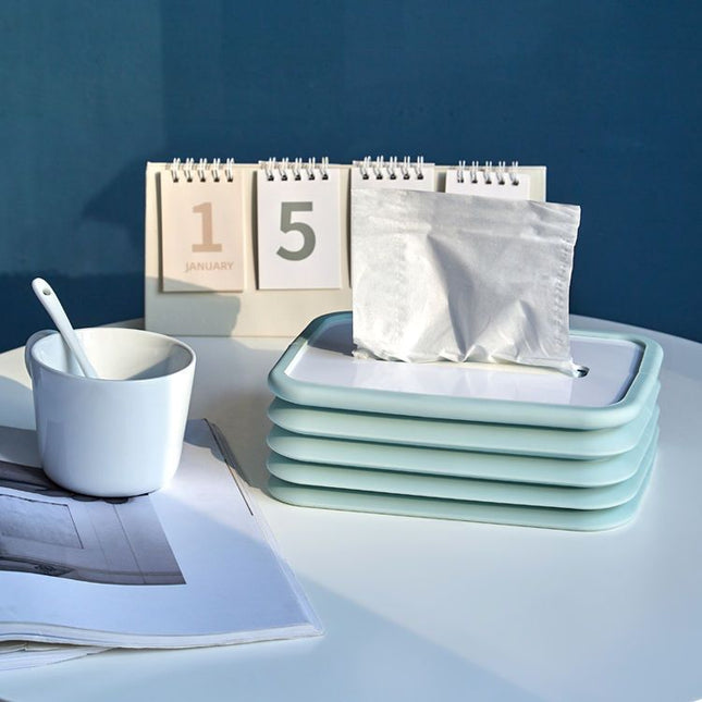 2-pcs Blue Silicone Tissue Box Holder