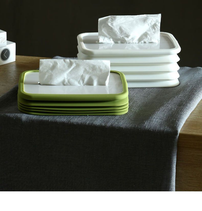 2-pcs White Silicone Tissue Box Holder – product detail