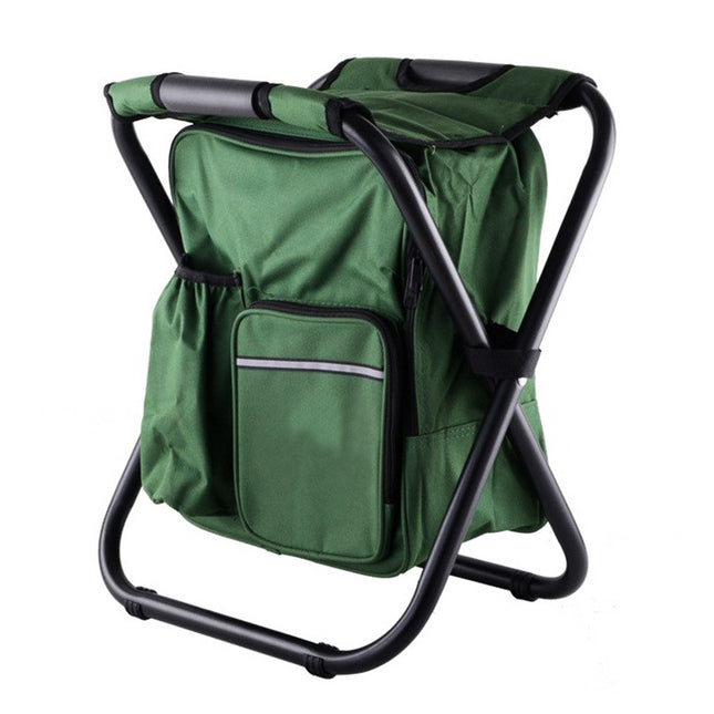 Green Insulated Cooler Backpack Chair
