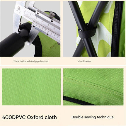 Green Insulated Cooler Backpack Chair - Foldable Stool for Picnics & BBQ