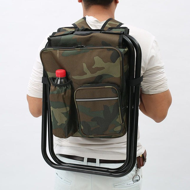 Camouflage Insulated Cooler Backpack Chair