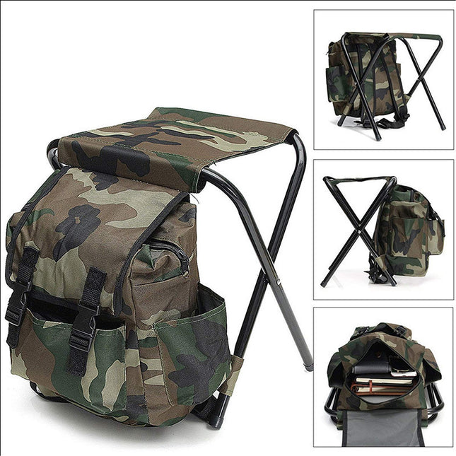 Folding Camo Backpack Stool – product detail
