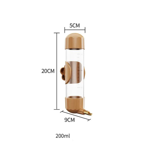 Brown Automatic Bird Water Feeder Bottle (200ml)