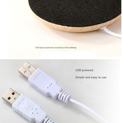 USB Cup Warmer - Black Electric Beverage Warmer for Desk, Office and Home