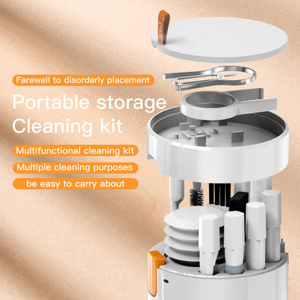 White 20-in-1 Electronics Cleaning Kit - Keyboard, Earphone, Camera, Laptop Cleaner Set