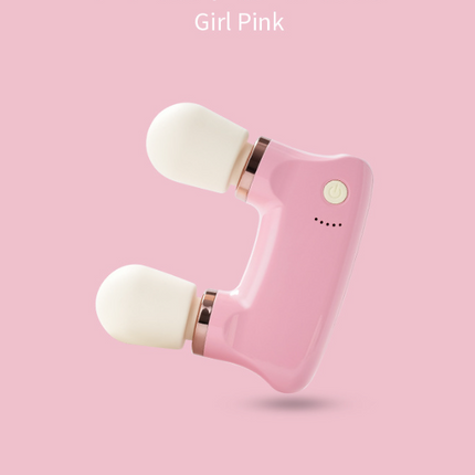 Pink Portable Dual Head Mini Massager - 5 Modes, Quiet Operation, USB-C Rechargeable