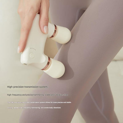 Pink Portable Dual Head Mini Massager - 5 Modes, Quiet Operation, USB-C Rechargeable