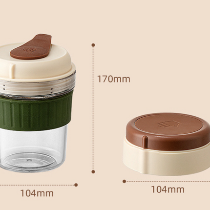 2-in-1 Ice Cube Maker Tumbler - Portable Cup with Integrated Silicone Ice Tray & Lid (1 cup + 3 ice tray)