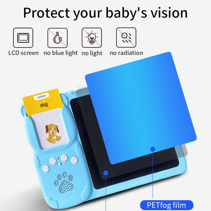 Pink (112 cards, pure English) Kids Interactive Early Education Toy: Combination Card Reader & LCD Drawing Board for Toddlers