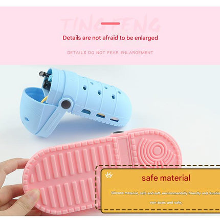 2 - pcs Green Cute Clog-Shaped Pen Holder for Desk Organization