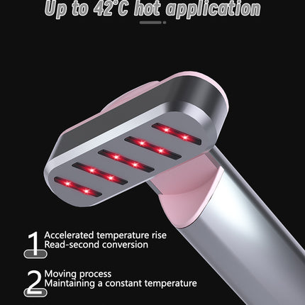 Rose Gold Anti-Aging Eye Care Device - 42°C Heat, Red Light, High-Frequency Vibration