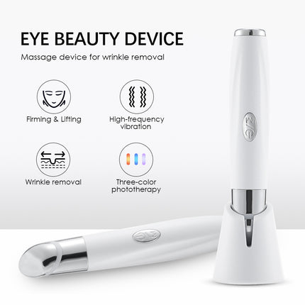 Rechargeable Eye Care Pen with Sterilizing Base - 3-Color Phototherapy Heat & Vibration