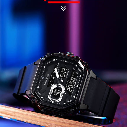 Orange Men's Dual Display Watch - Dual Time Digital Analog Waterproof Sports Watch