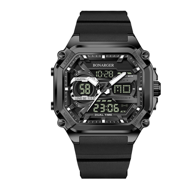 Black Men's Dual Display Watch