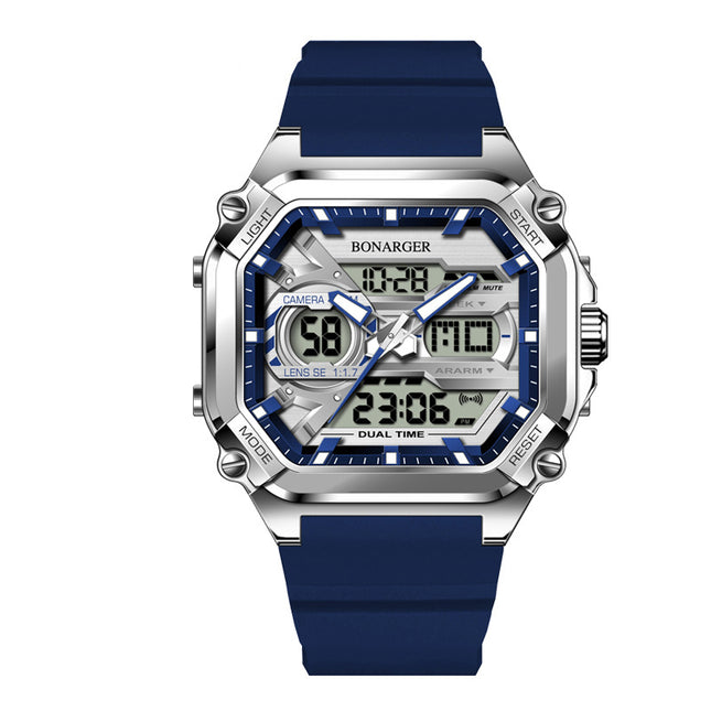 Blue Men's Dual Display Watch