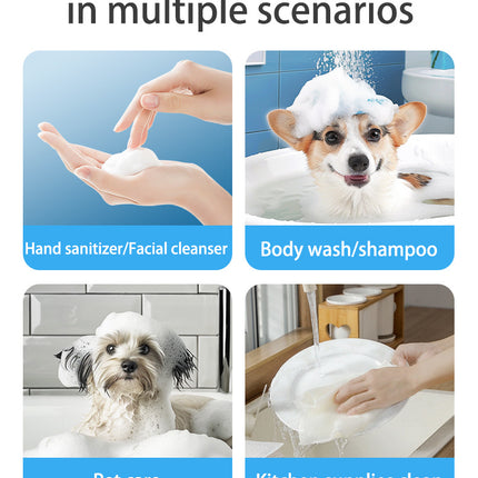Light blue Electric Pet Shampoo Foamer Gun - Dense Foam, Quiet Operation, Easy Bath