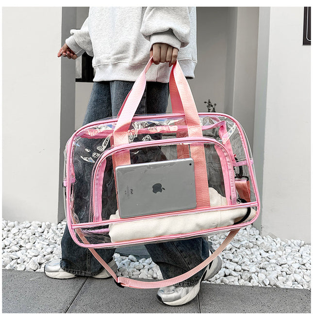 Pink transparent Multi-Purpose Clear PVC Bag