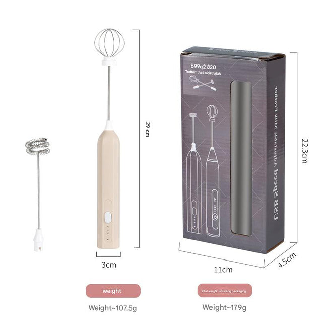 Apricot Mini Hand Mixer with Frother & Balloon Whisk Heads