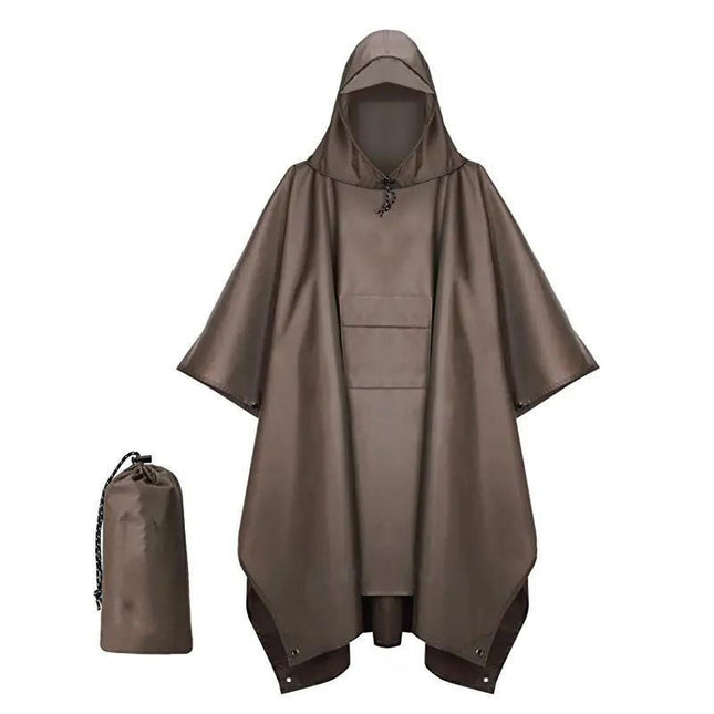 Brown Portable Outdoor Camping Poncho