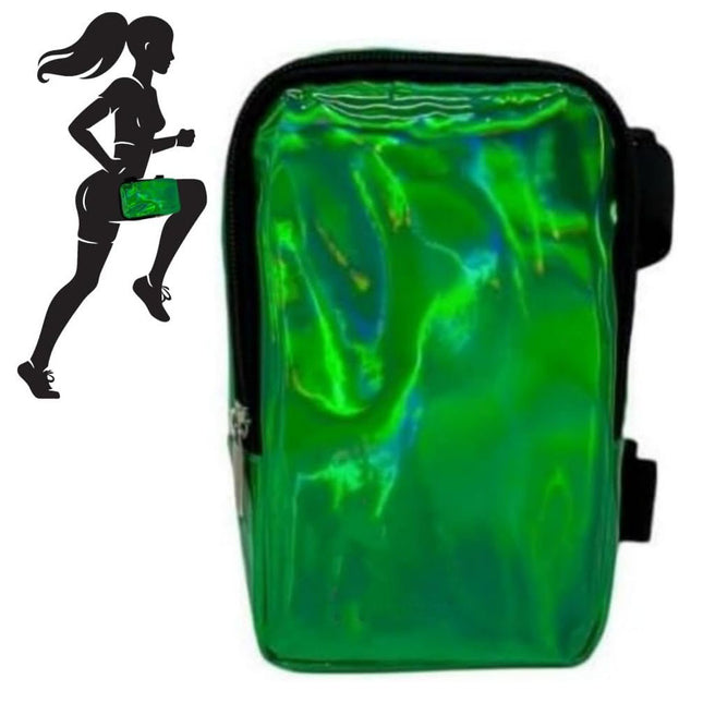 Green Shiny Holographic Thigh Holster Bag