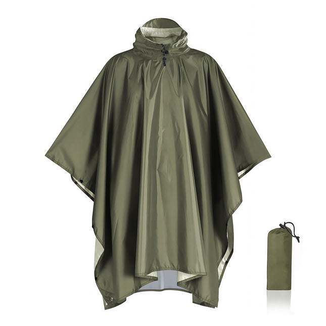 Army Green Portable Outdoor Camping Poncho