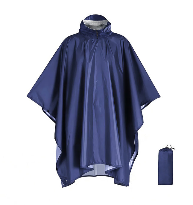 Blue Portable Outdoor Camping Poncho