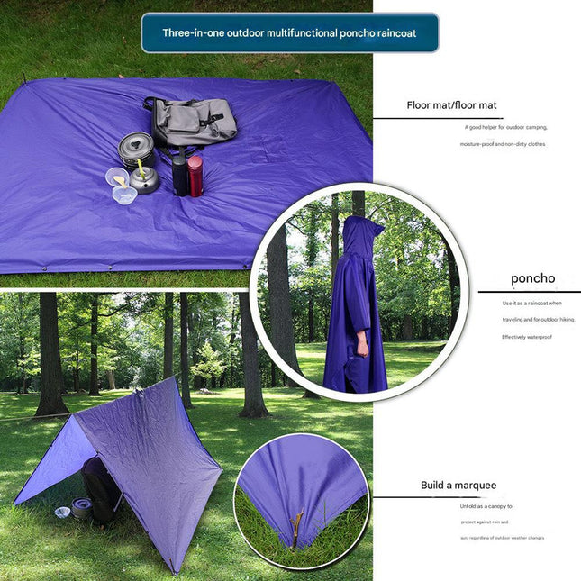Orange Portable Outdoor Camping Poncho – product detail