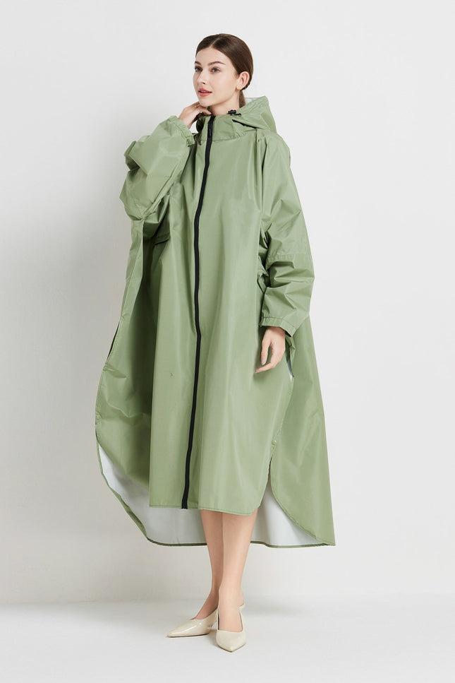 Matcha green Stylish Waterproof Raincoat Poncho