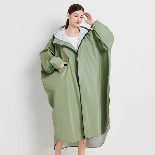 Matcha green Stylish Waterproof Raincoat Poncho – product detail