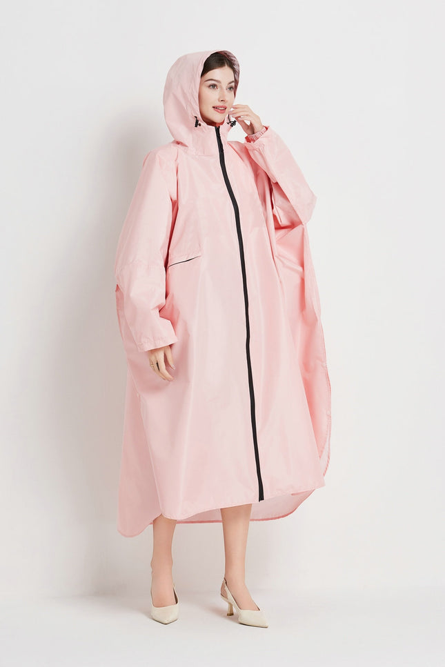 Light pink Stylish Waterproof Raincoat Poncho