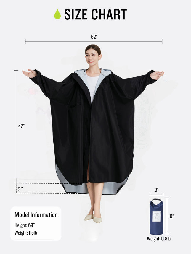 Light pink Stylish Waterproof Raincoat Poncho – product detail