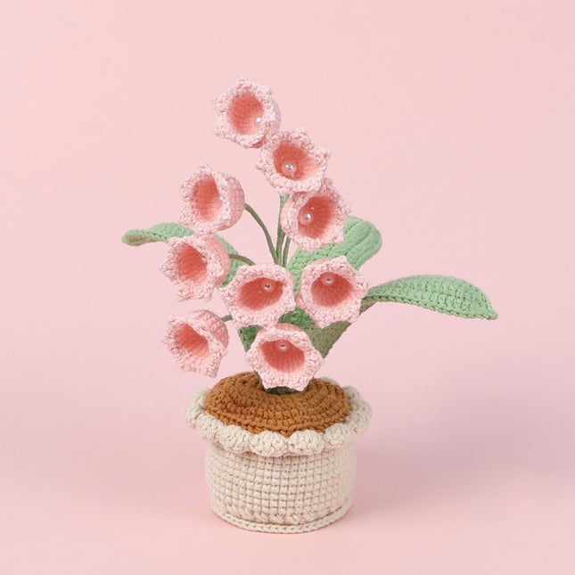 Handmade Crochet Lily of the Valley Potted Plant