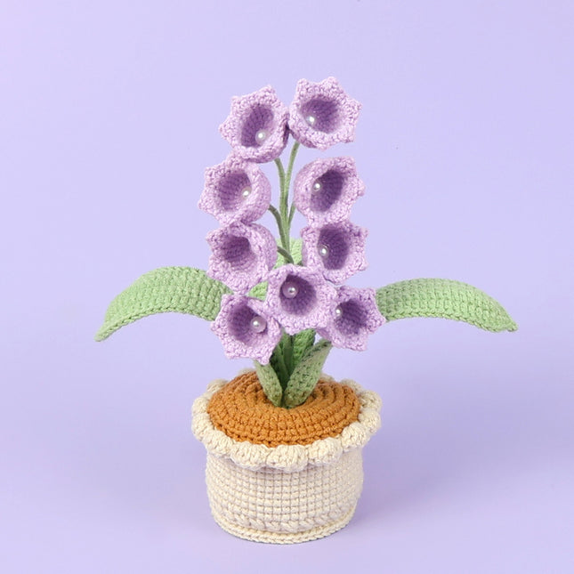 Handmade Crochet Lily of the Valley Potted Plant