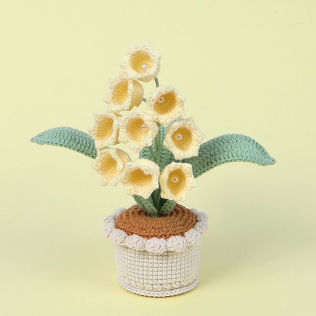 Handmade Crochet Lily of the Valley Potted Plant