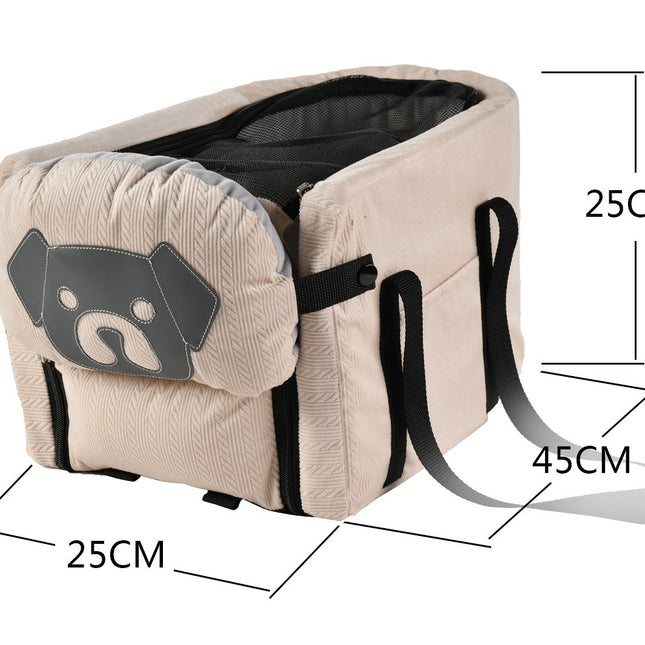 Beige Pet Car Booster Seat for Small Dogs & Cats – product detail